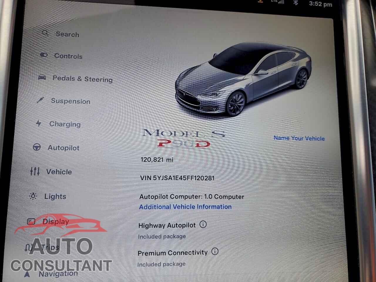 TESLA MODEL S 2015 - 5YJSA1E45FF120281