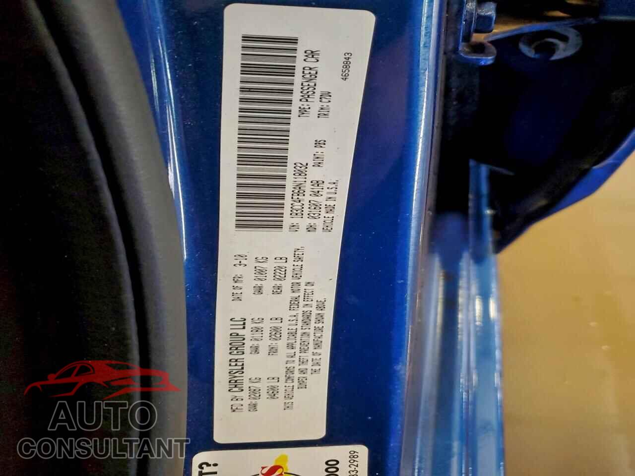 DODGE AVENGER 2010 - 1B3CC4FB6AN118032