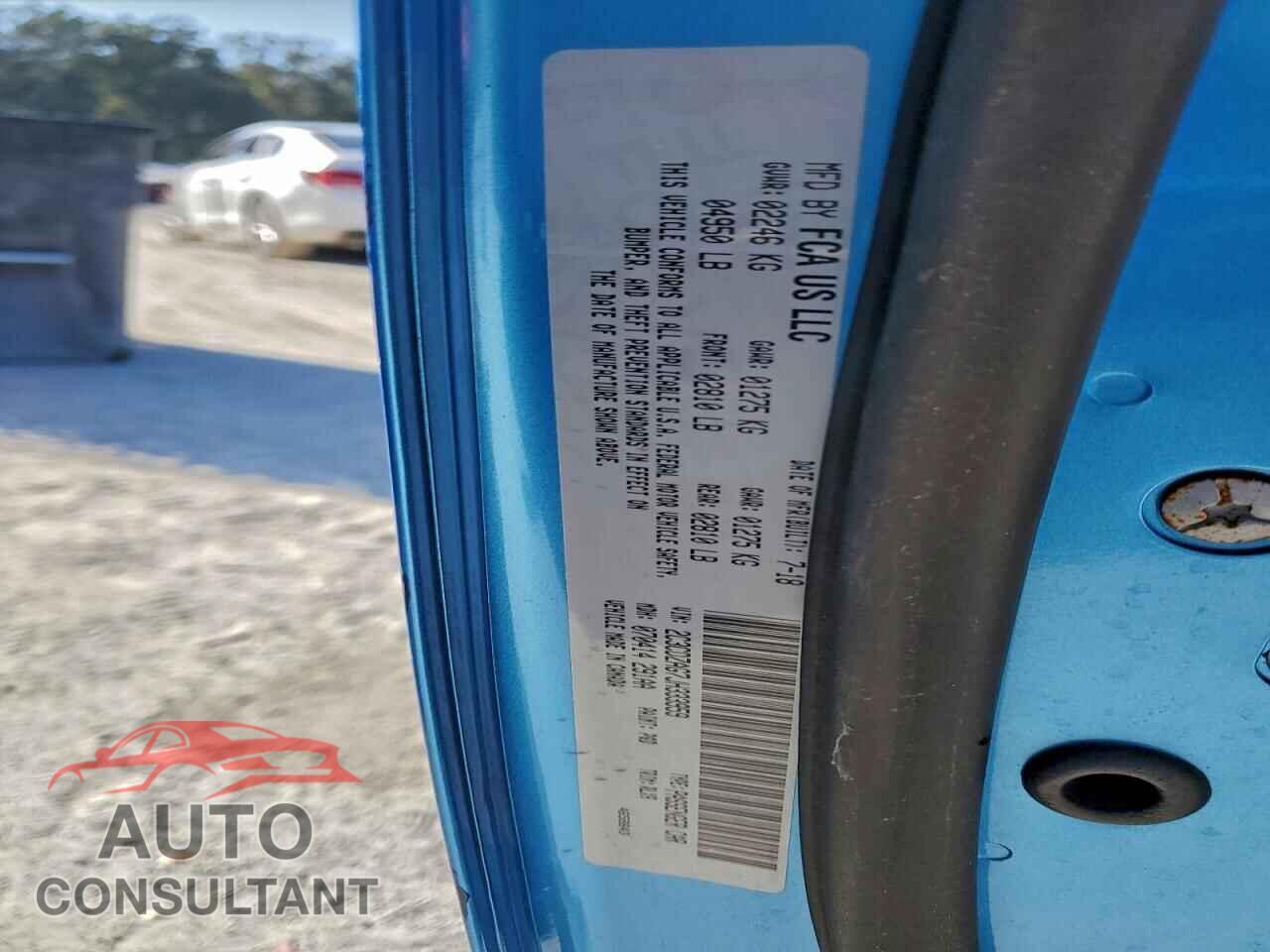 DODGE CHALLENGER 2018 - 2C3CDZAG7JH333959
