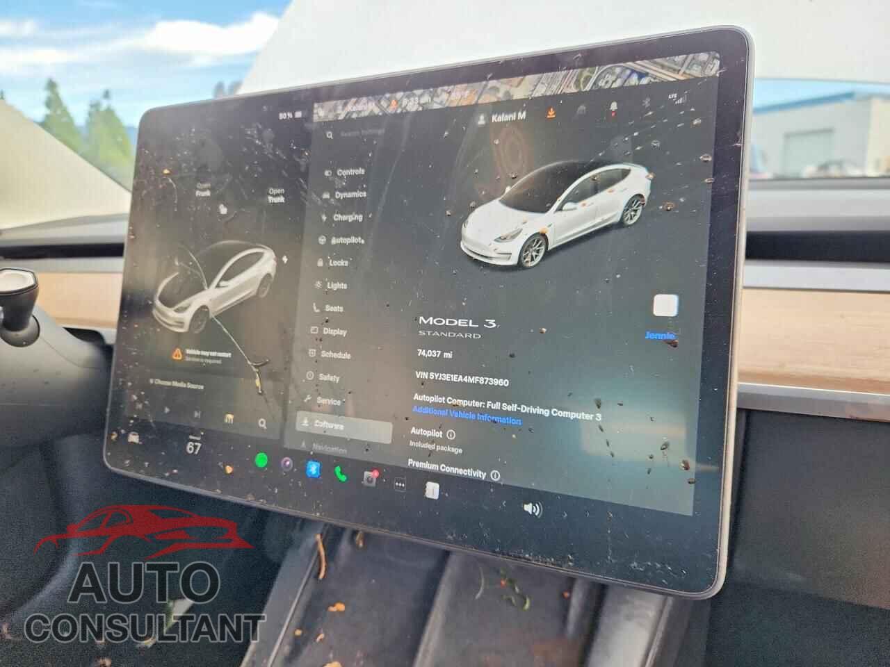 TESLA MODEL 3 2021 - 5YJ3E1EA4MF873960