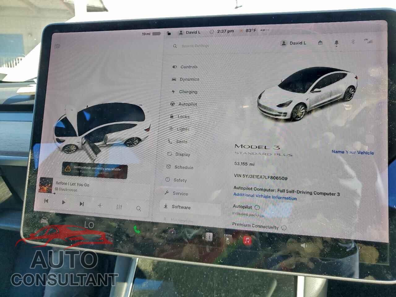 TESLA MODEL 3 2020 - 5YJ3E1EA7LF806509