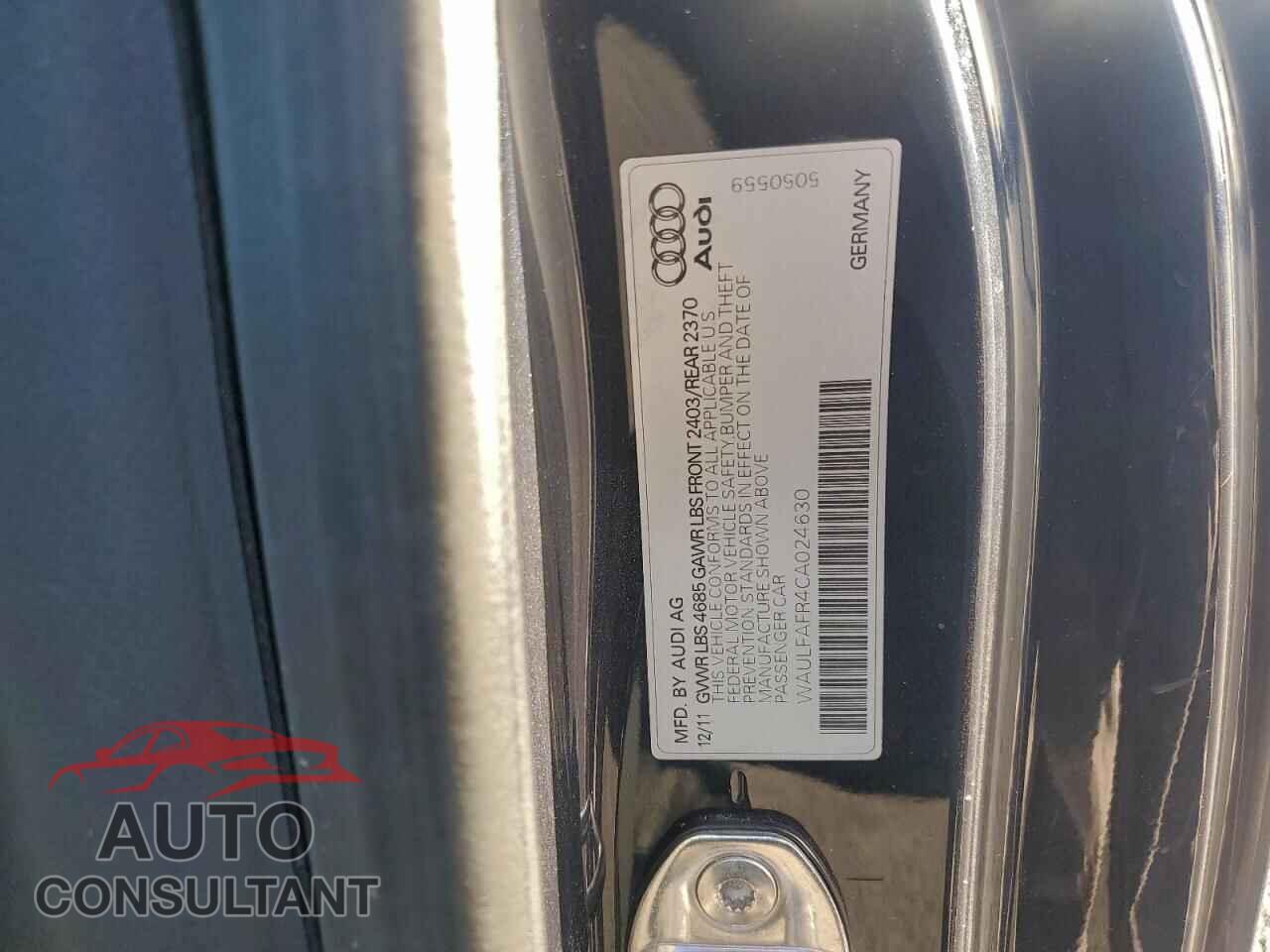 AUDI A5 2012 - WAULFAFR4CA024630
