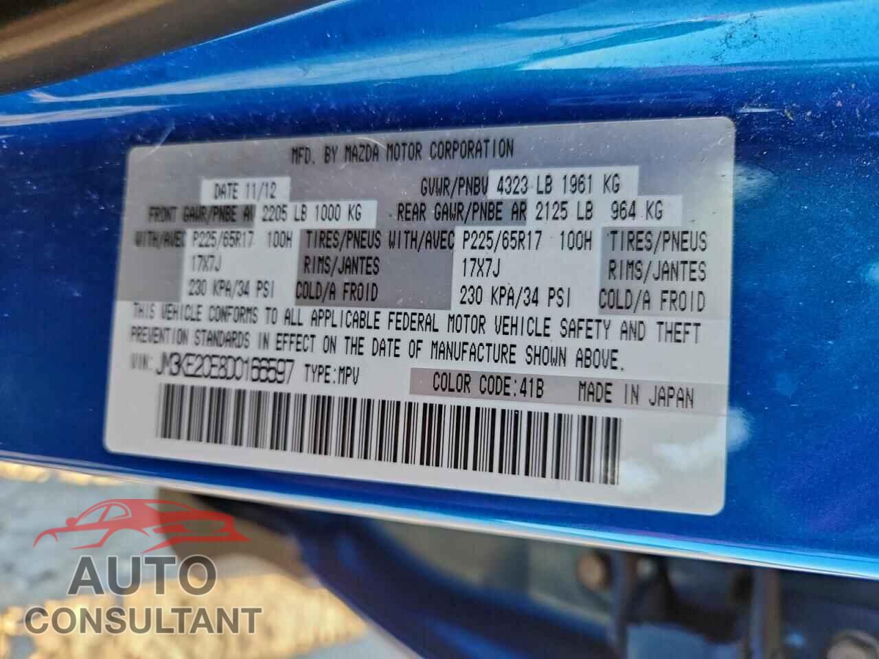 MAZDA CX-5 2013 - JM3KE2CE8D0166597