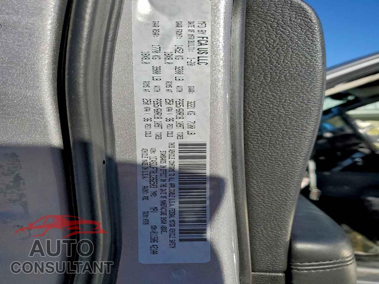 DODGE DURANGO 2020 - 1C4SDJFT8LC262503