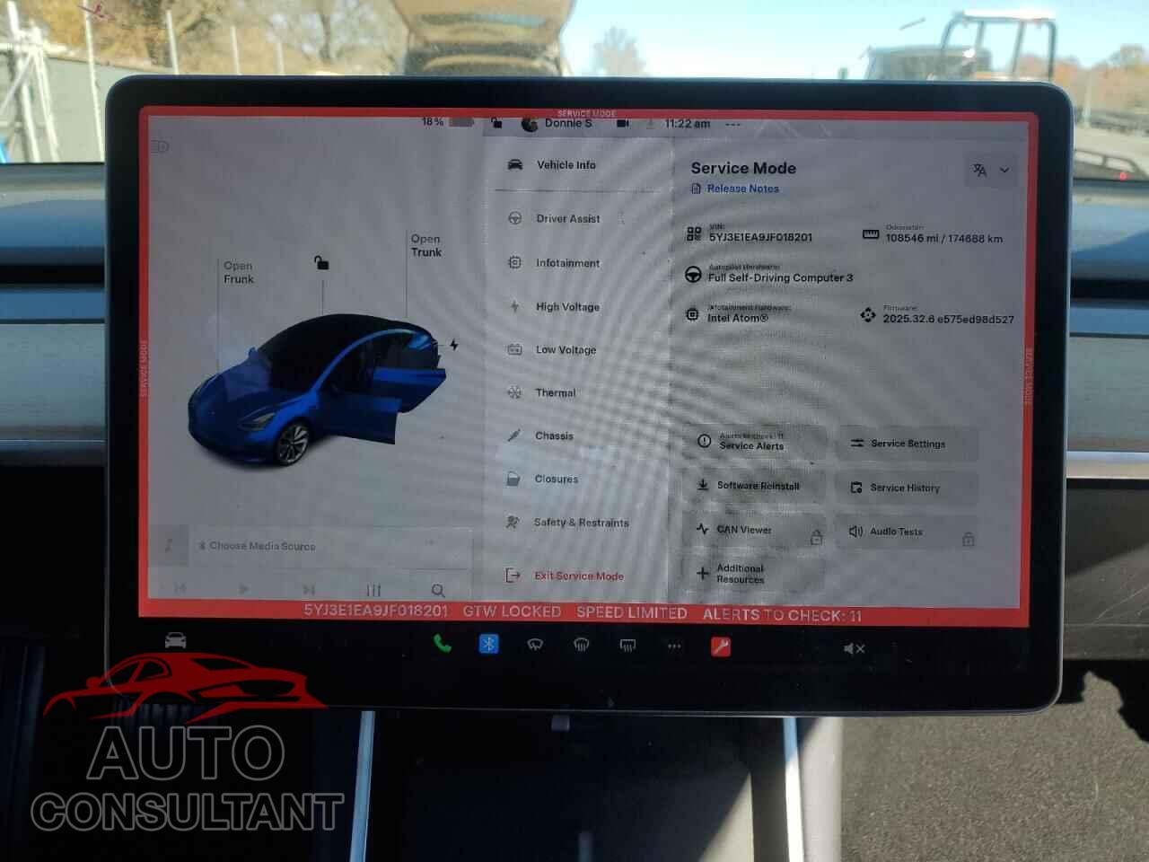 TESLA MODEL 3 2018 - 5YJ3E1EA9JF018201