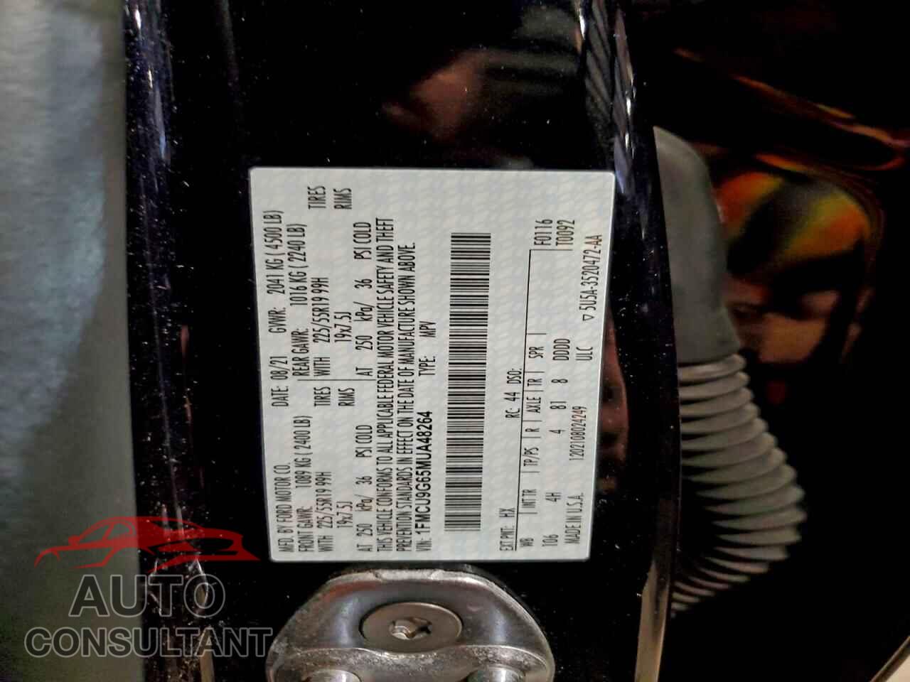 FORD ESCAPE 2021 - 1FMCU9G65MUA48264
