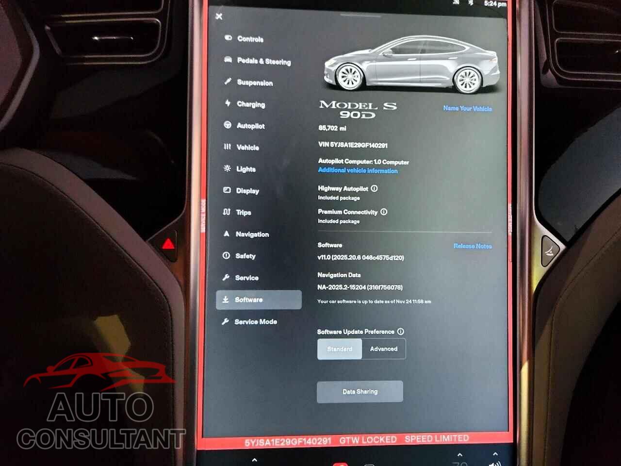 TESLA MODEL S 2016 - 5YJSA1E29GF140291