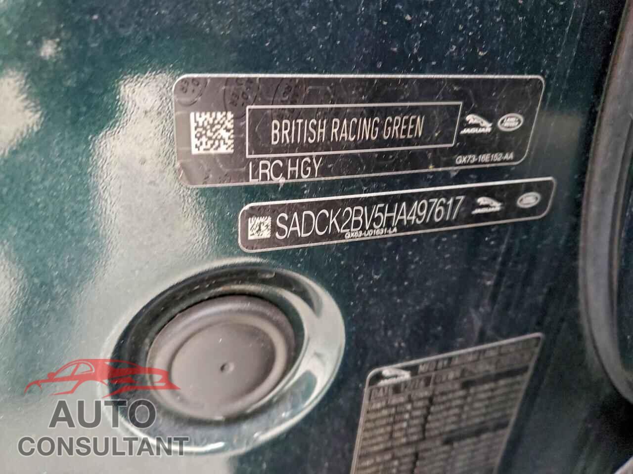 JAGUAR F-PACE 2017 - SADCK2BV5HA497617