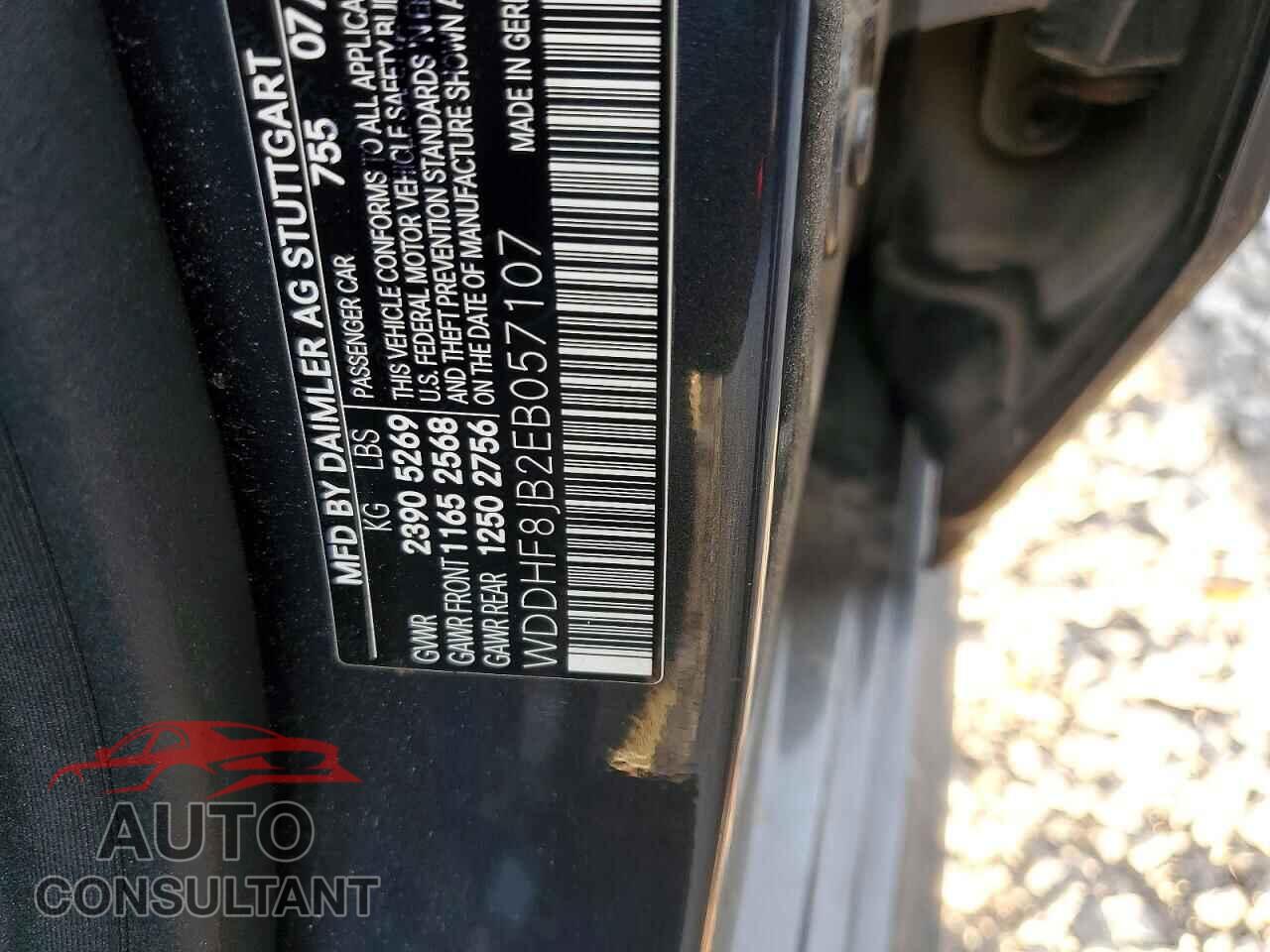 MERCEDES-BENZ E-CLASS 2014 - WDDHF8JB2EB057107