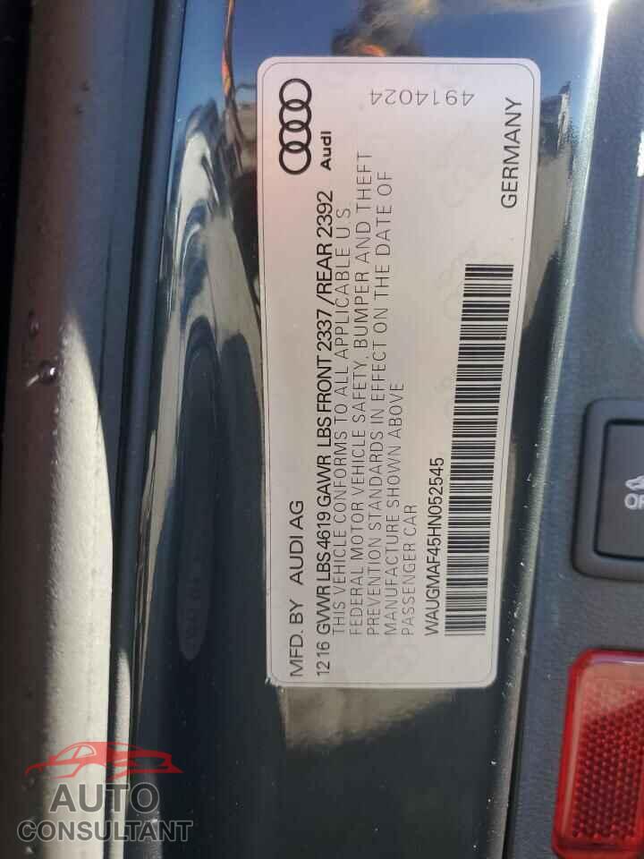 AUDI A4 2017 - WAUGMAF45HN052545