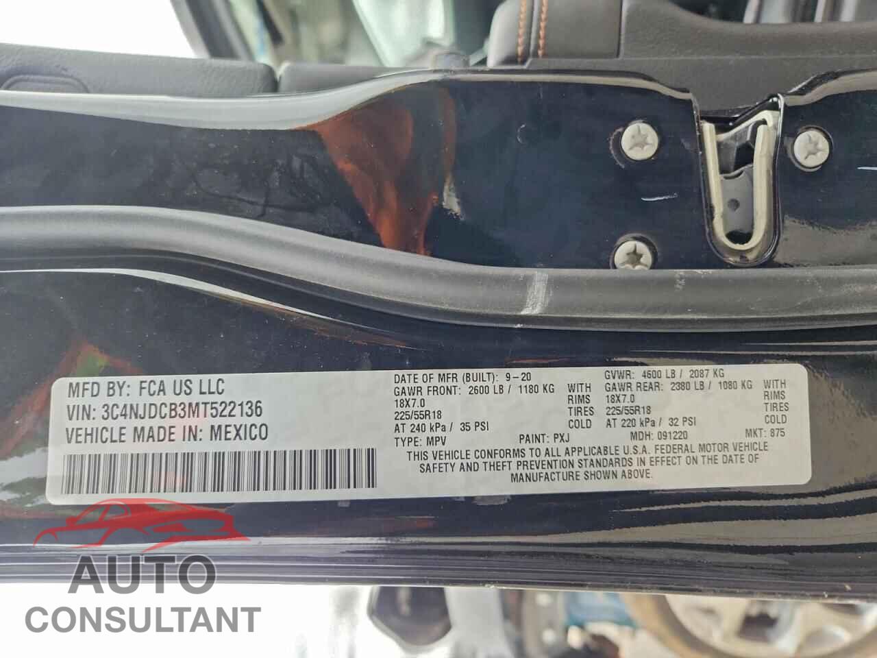 JEEP COMPASS 2021 - 3C4NJDCB3MT522136