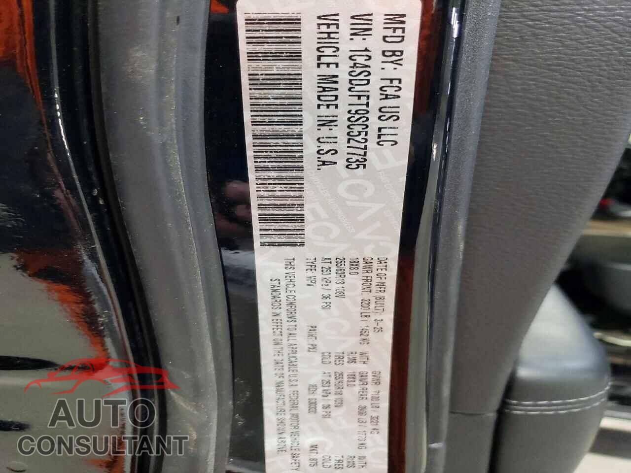 DODGE DURANGO 2025 - 1C4SDJFT9SC527735