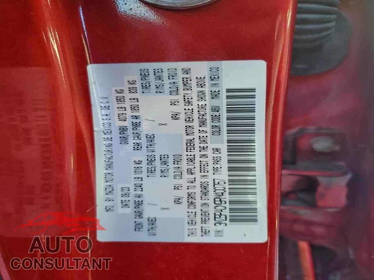 MAZDA 3 2024 - 3MZBPACM9RM400767