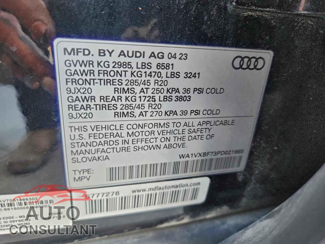 AUDI Q7 2023 - WA1VXBF73PD021665