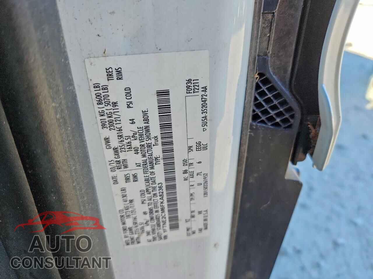 FORD TRANSIT 2015 - 1FTNE2CM6FKA82363