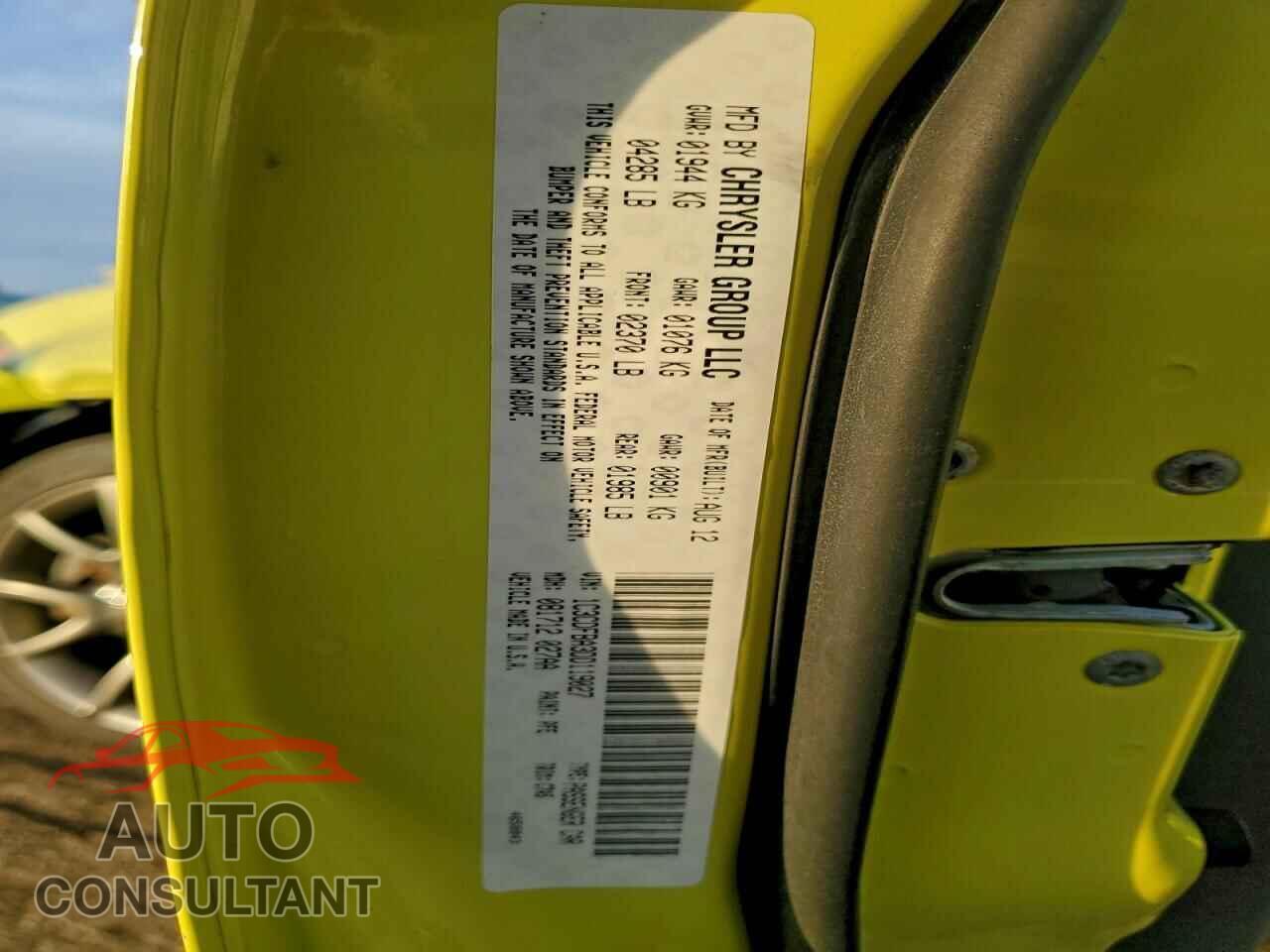 DODGE DART 2013 - 1C3CDFBA3DD119027