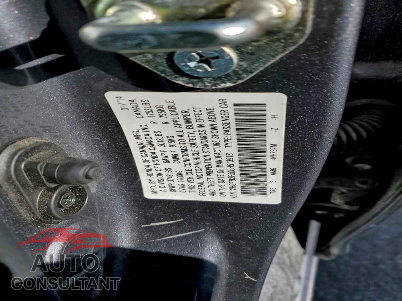 HONDA CIVIC 2014 - 2HGFB2F50EH513918