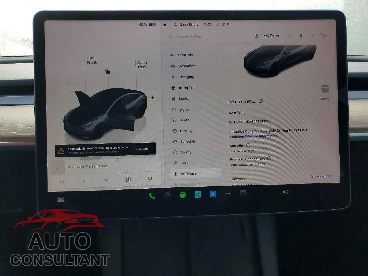 TESLA MODEL 3 2023 - 5YJ3E1EA6PF601320