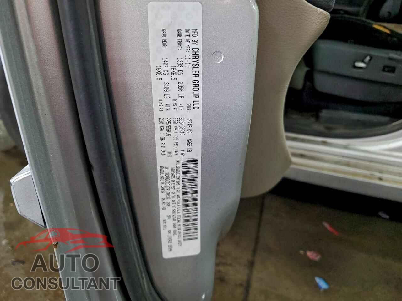 DODGE CARAVAN 2012 - 2C4RDGCG1CR178538