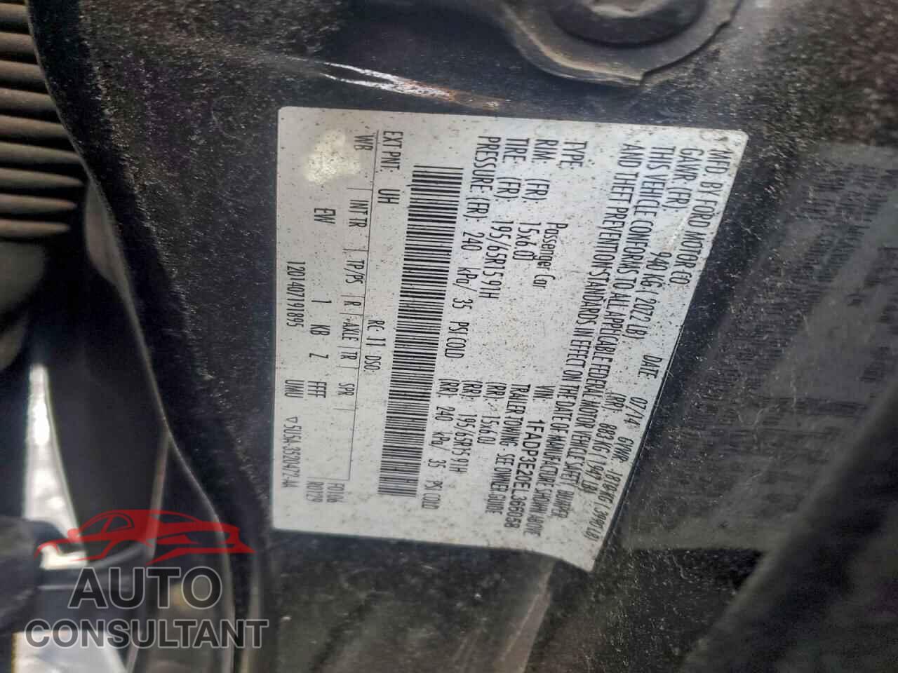 FORD FOCUS 2014 - 1FADP3E20EL366058