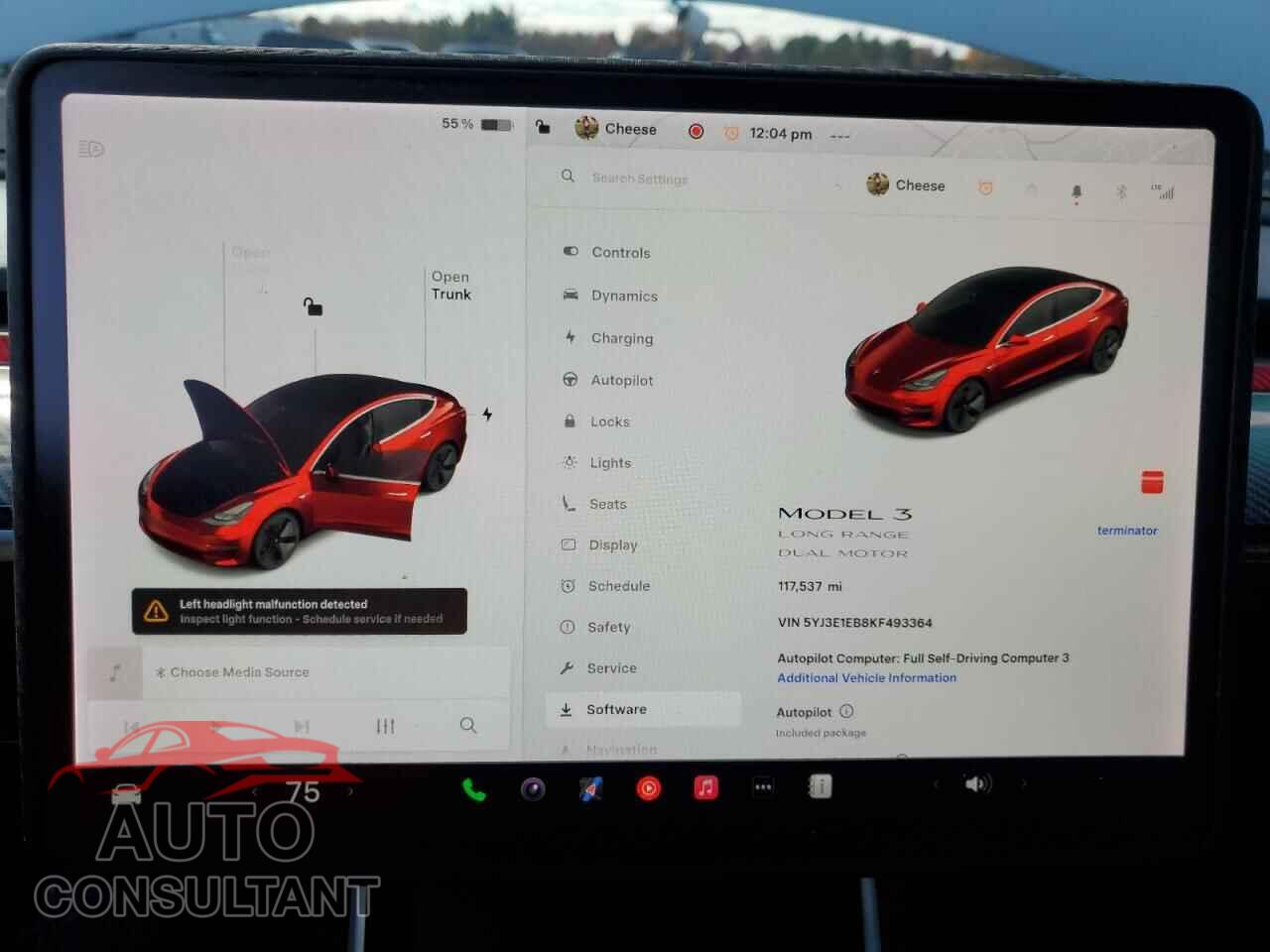 TESLA MODEL 3 2019 - 5YJ3E1EB8KF493364