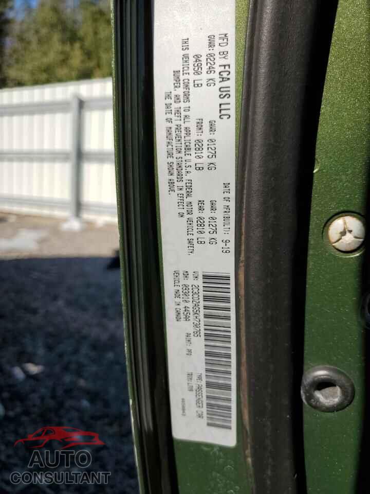 DODGE CHALLENGER 2019 - 2C3CDZAG5KH730765