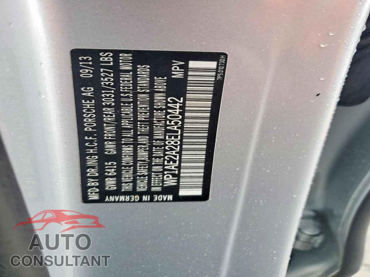 PORSCHE CAYENNE 2014 - WP1AE2A28ELA50442