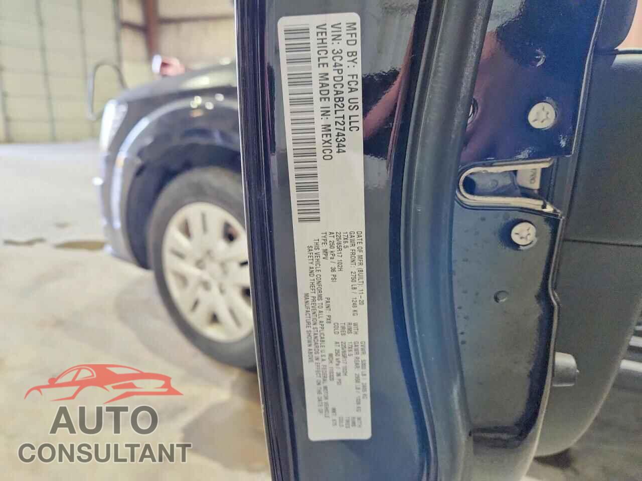 DODGE JOURNEY 2020 - 3C4PDCAB2LT274344