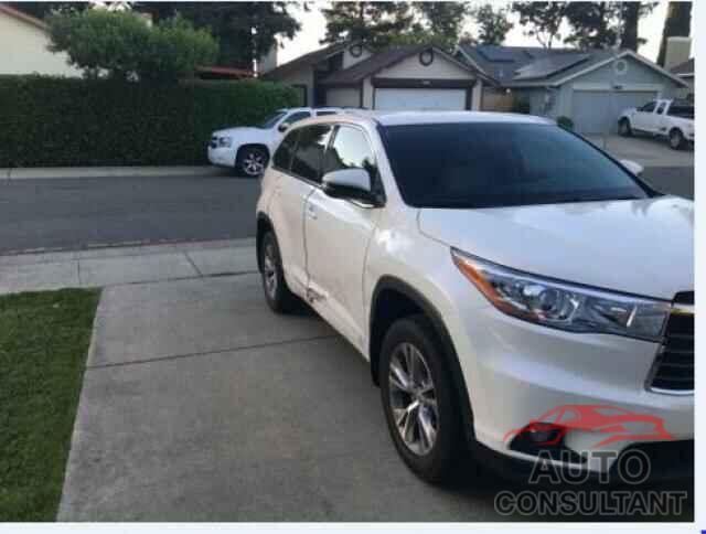 TOYOTA HIGHLANDER 2015 - 5TDZKRFH6FS091395