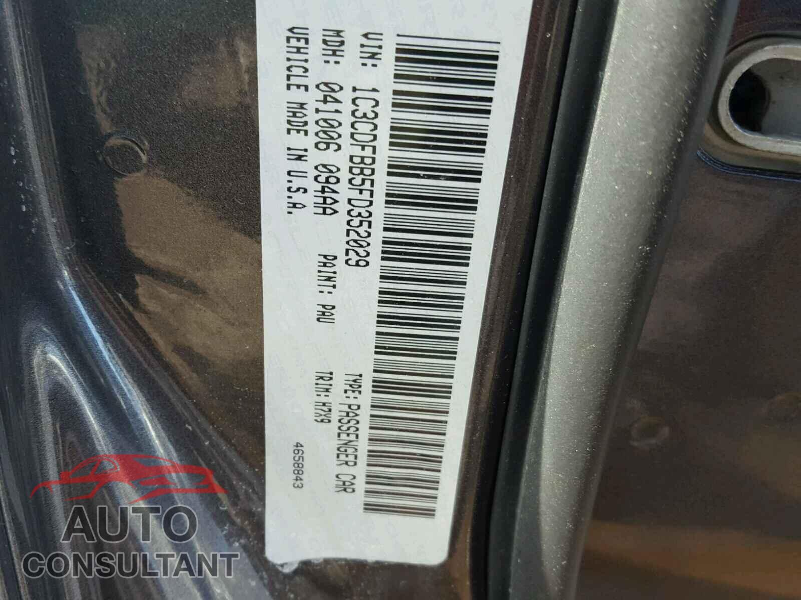 DODGE DART 2015 - 1C3CDFBB5FD352029