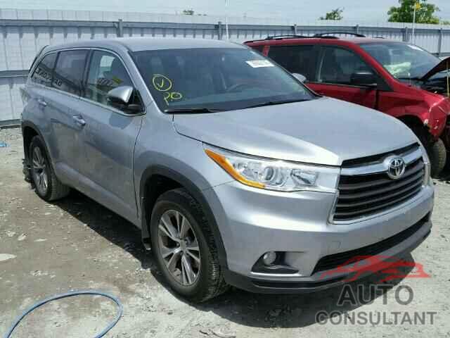 TOYOTA HIGHLANDER 2015 - 5TDBKRFH3FS170508