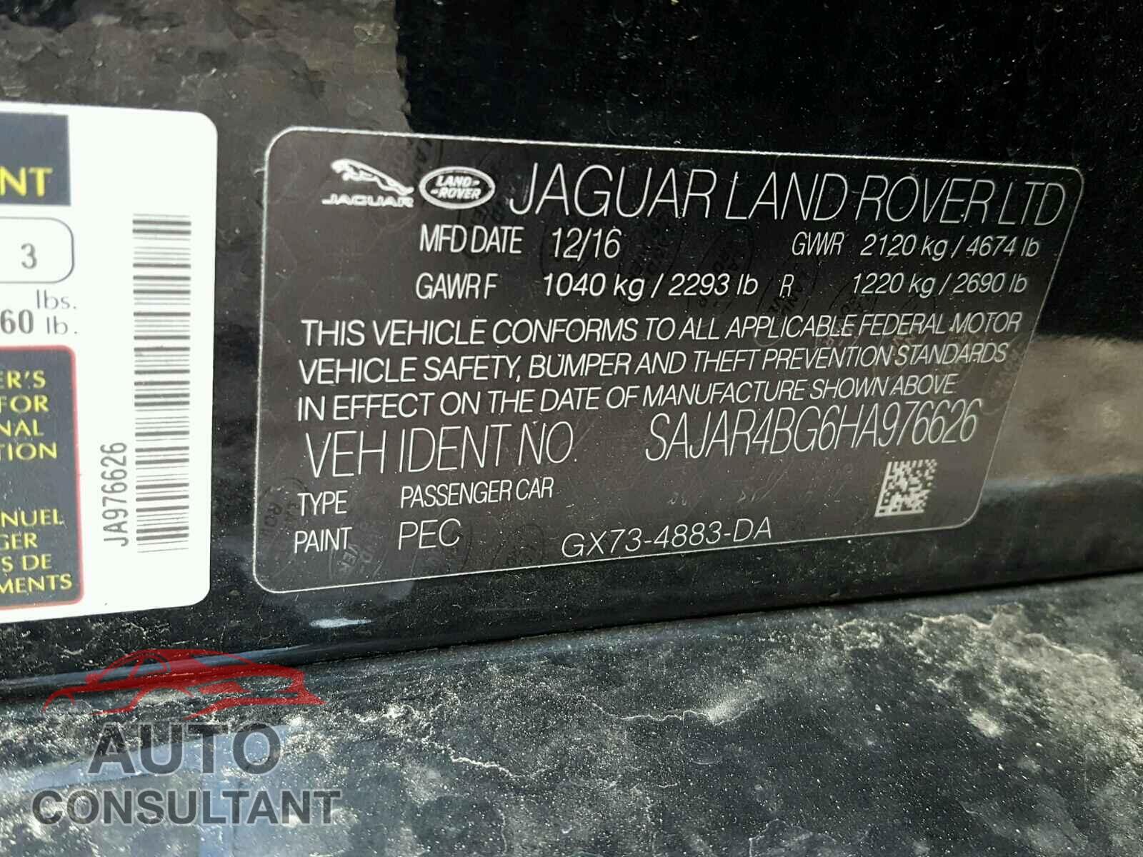 JAGUAR XE 2017 - SAJAR4BG6HA976626