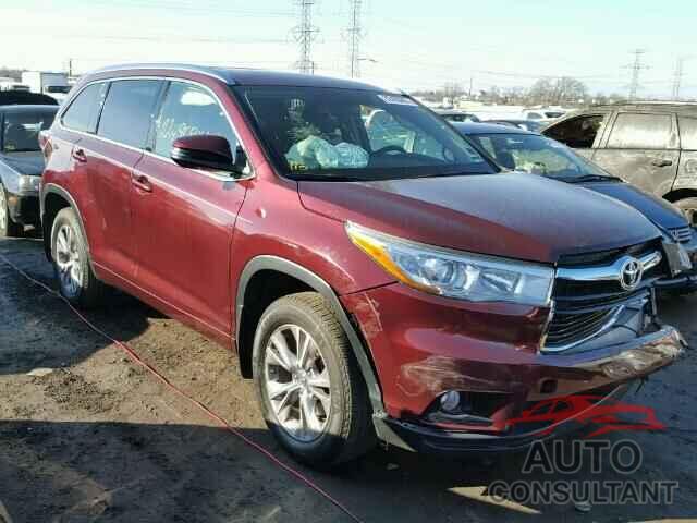 TOYOTA HIGHLANDER 2015 - 5TDJKRFH2FS135275