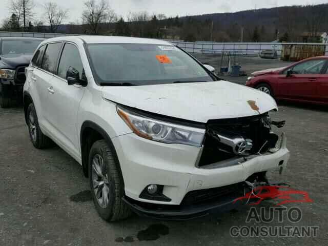 TOYOTA HIGHLANDER 2015 - 5TDBKRFH6FS125028