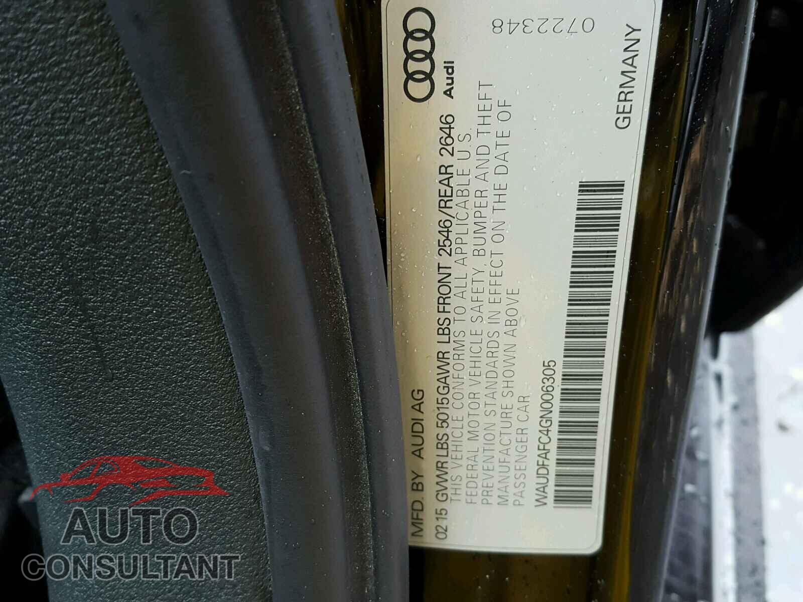 AUDI A6 2016 - WAUDFAFC4GN006305