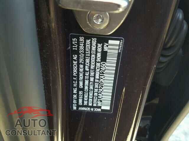 PORSCHE CAYENNE 2016 - WP1AA2A21GKA12460