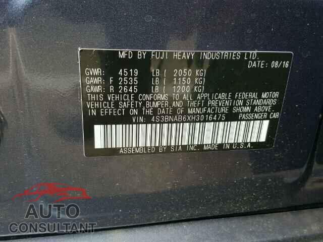 SUBARU LEGACY 2017 - 4S3BNAB6XH3016475