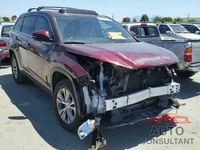 TOYOTA HIGHLANDER 2015 - 5TDZKRFH8FS078664