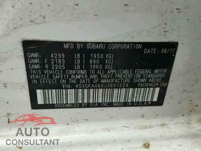 SUBARU IMPREZA 2018 - 4S3GKAA6XJ3601529
