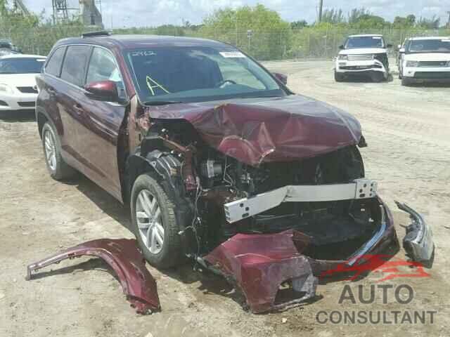 TOYOTA HIGHLANDER 2015 - 5TDZARFH1FS012962