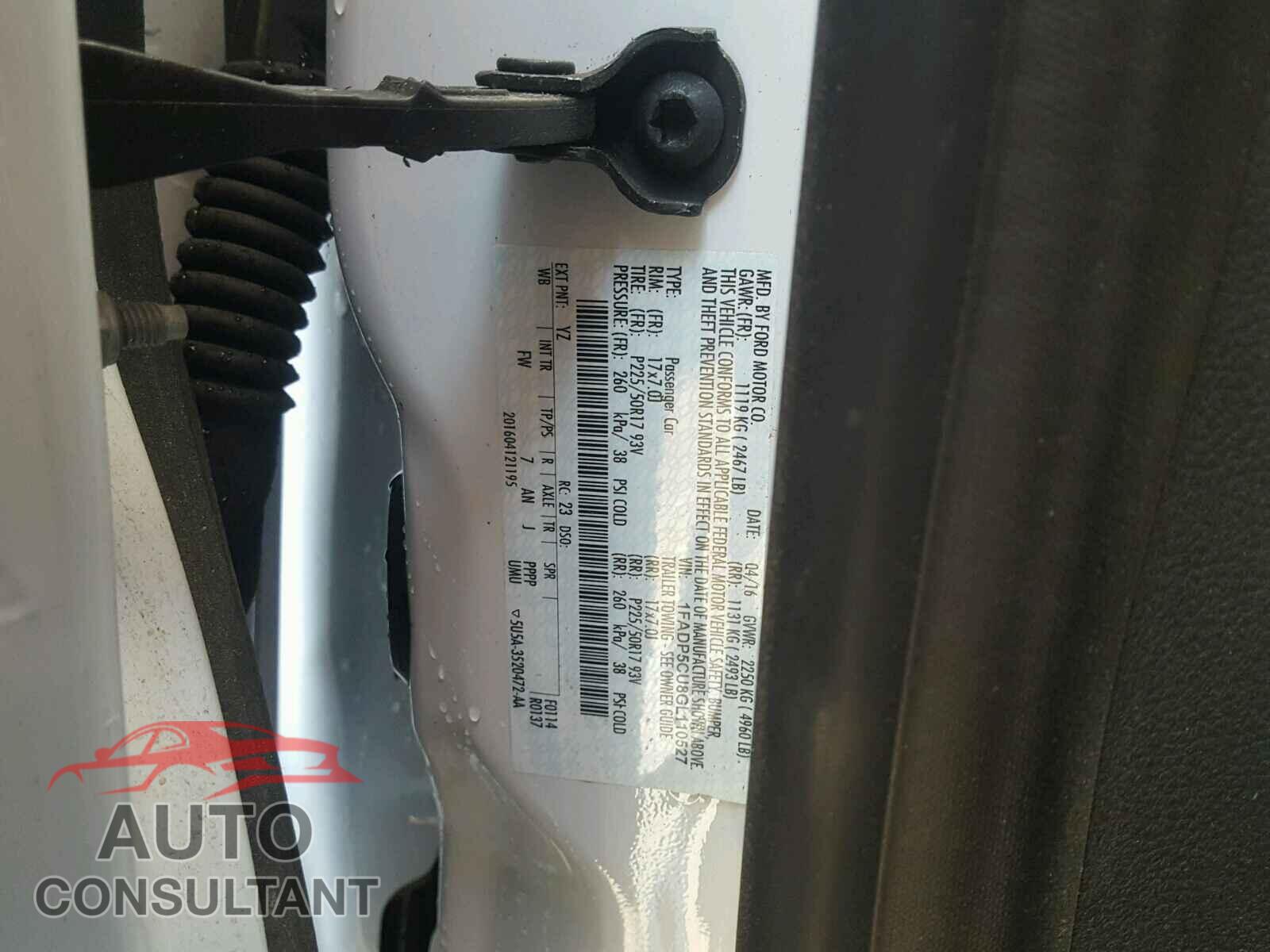 FORD CMAX 2016 - 1FADP5CU8GL110527