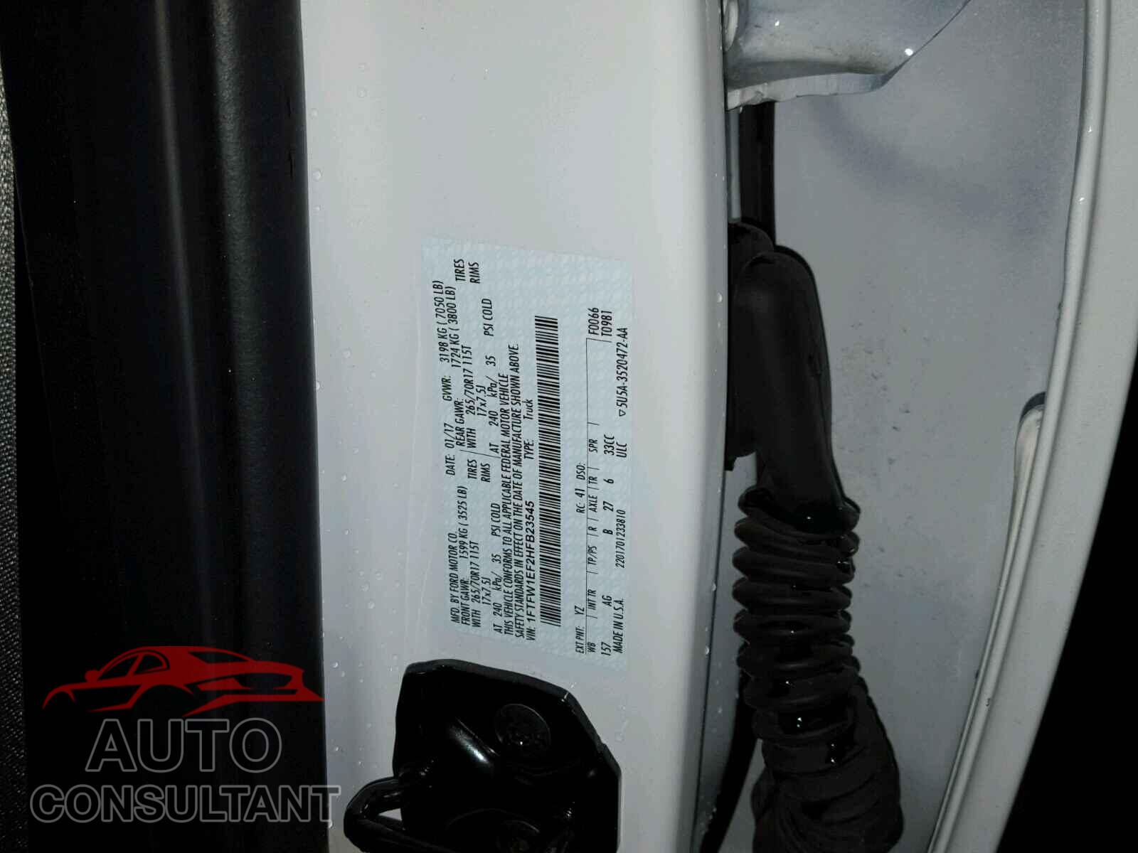 FORD F150 2017 - 1FTFW1EF2HFB23545