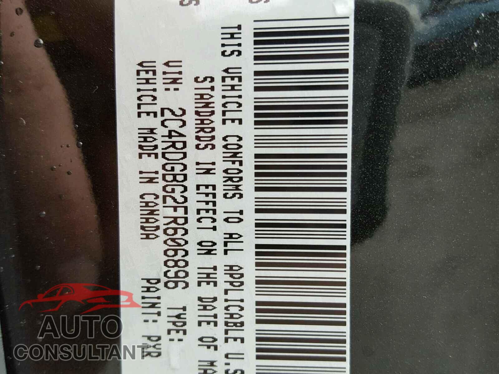 DODGE CARAVAN 2015 - 2C4RDGBG2FR606896
