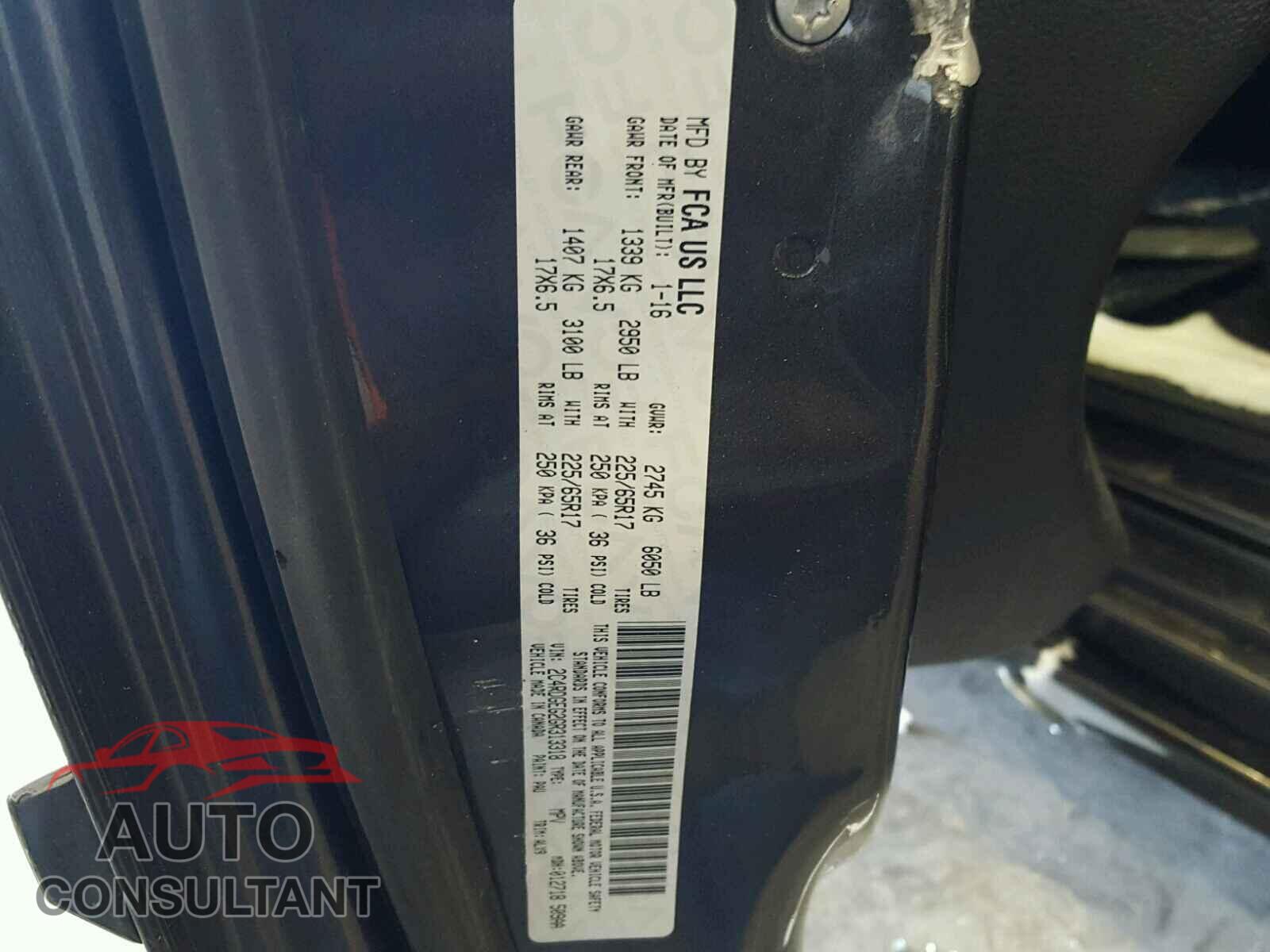 DODGE CARAVAN 2016 - 2C4RDGEG2GR313318