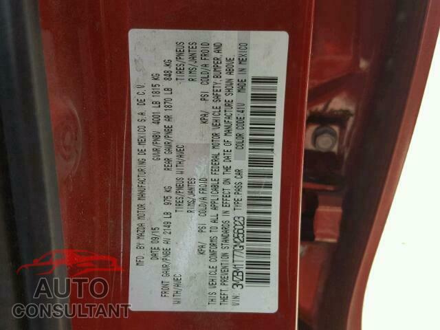 MAZDA 3 2016 - 3MZBM1T77GM256023