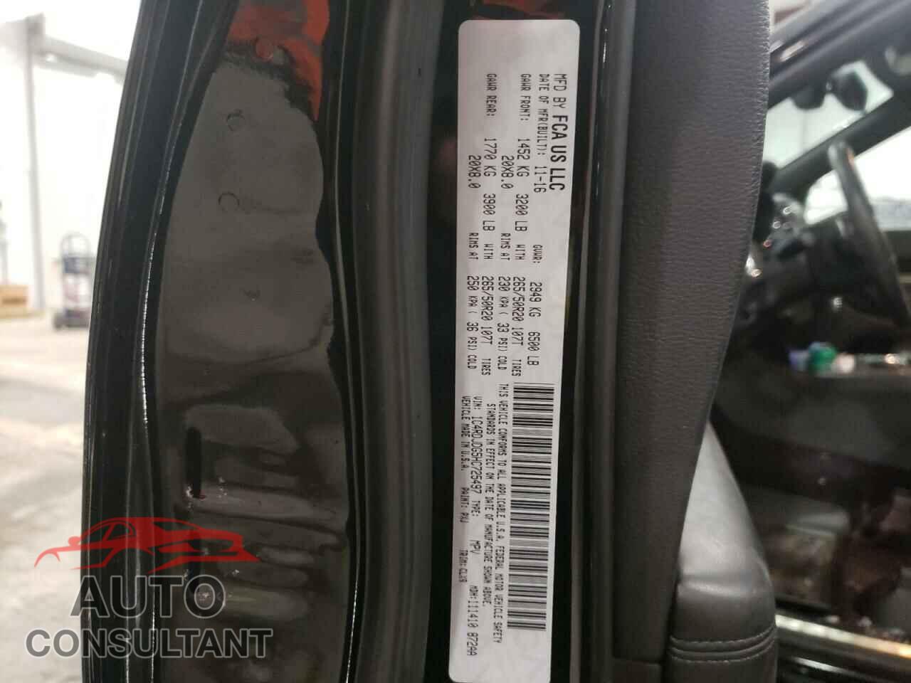 DODGE DURANGO 2017 - 1C4RDJDG5HC725497
