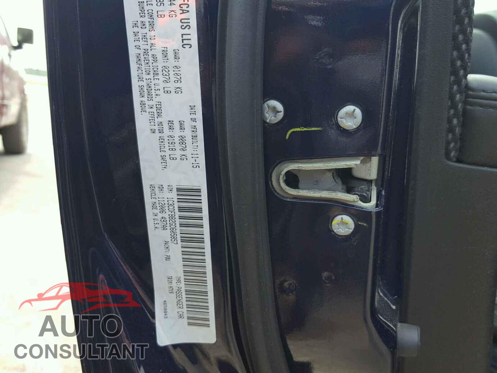 DODGE DART 2016 - 1C3CDFBB2GD605857
