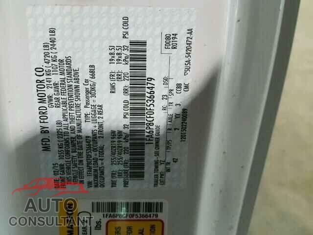 FORD MUSTANG 2015 - 1FA6P8CF0F5366479