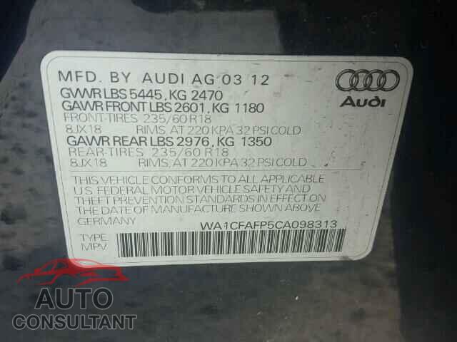 AUDI Q5 2012 - WA1CFAFP5CA098313