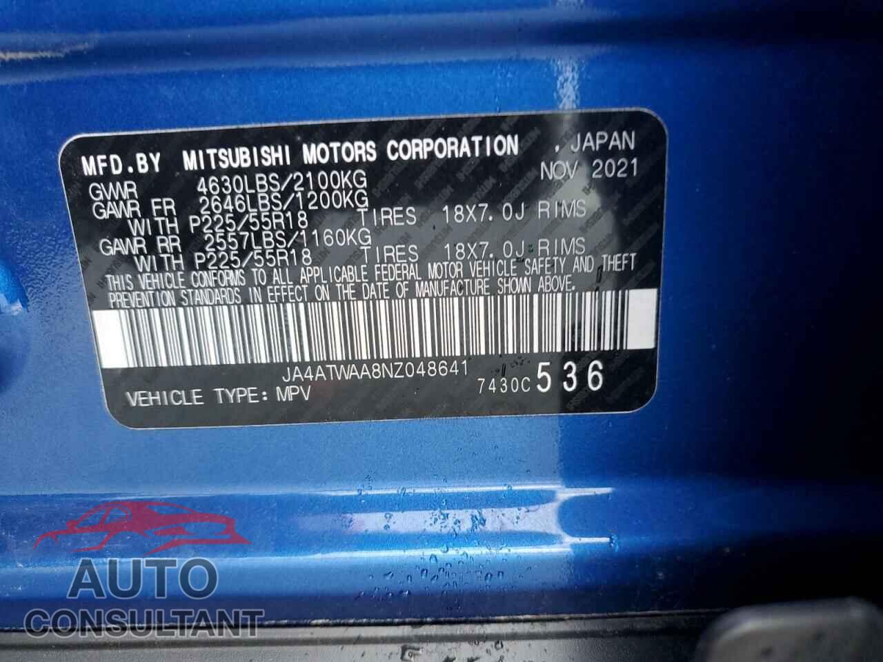 MITSUBISHI ECLIPSE 2022 - JA4ATWAA8NZ048641